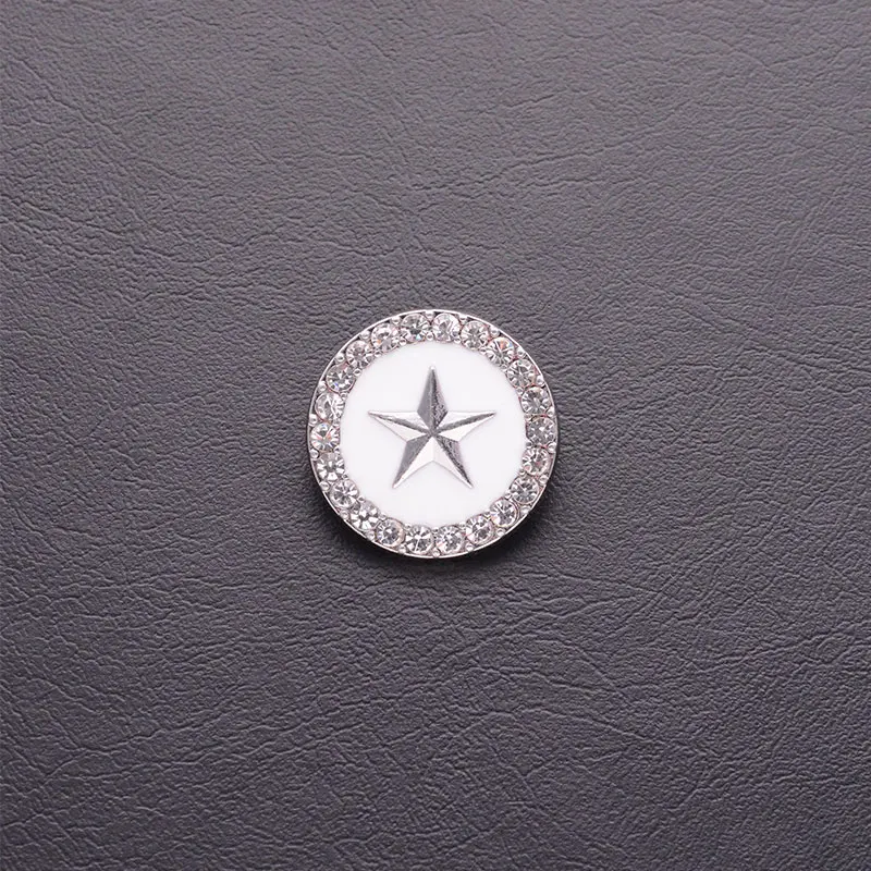 의류용 원형 금속 단추 유니폼 가디건 코트, 봉제 버튼 액세서리, 개성 오각형 라인석, 5 개/팩