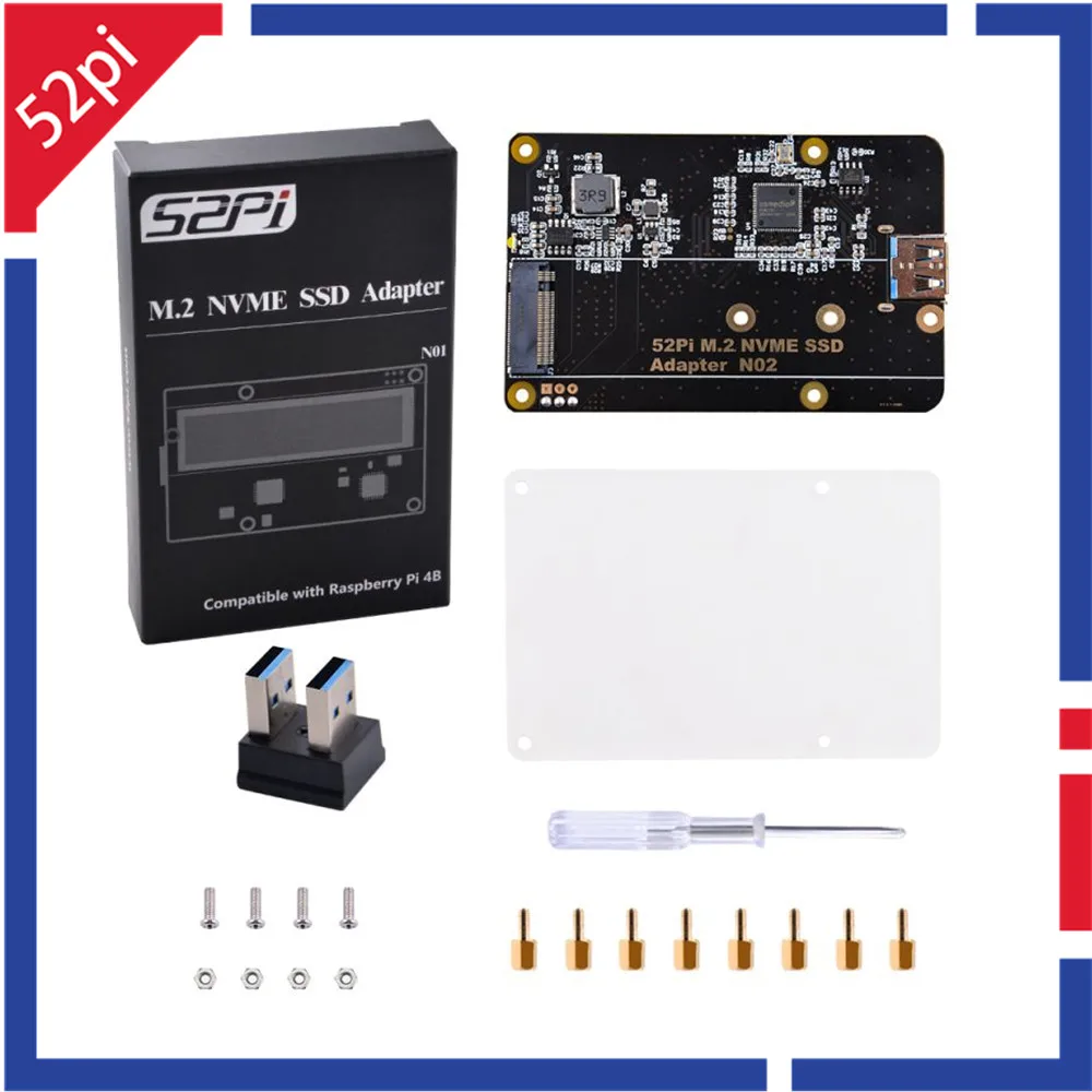 Placa Adaptadora Raspberry pi Modelo b 52pi M.2 Nvme Ssd N02