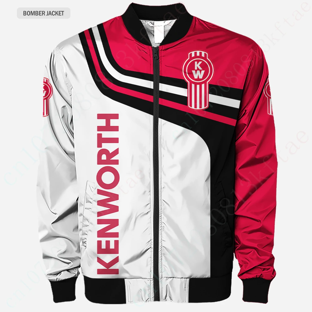 Kenworth Bomber Jacket Techwear Baseball Uniform Thick Coats 3D Windbreaker Jacket Harajuku Parkas Jackets For Men's Clothing