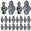 20 Pcs Cute Small Erasers Music Note Pencils for Kids Mini Bulk Students Classroom Symbol 6