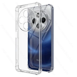 Crystal Shockproof Clear Soft Silicone Case - Transparent Back Cover for Poco C75 4G (Transparent)