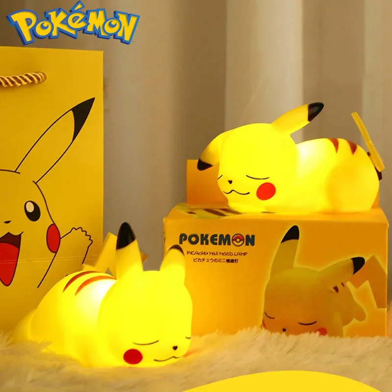 

Cute Pokemon Pikachu LED Night Light Anime Figure Model Doll Decorate Bedside Lamp Toys Night Light Children Birthday Gifts