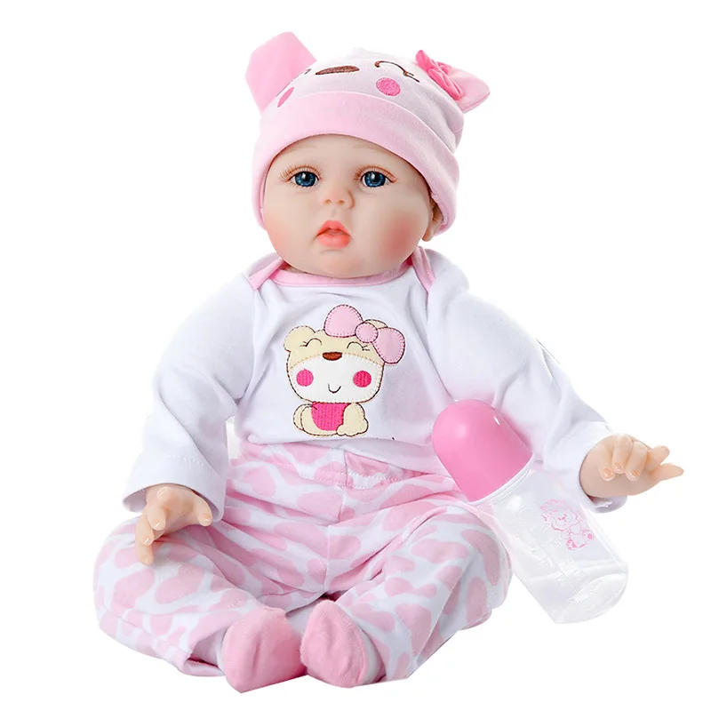 55cm Handmade Realistic Reborn Doll Girl Toy with Beautiful Eyes and Outfit Full Body Adhesive Material  Dolls for Girls