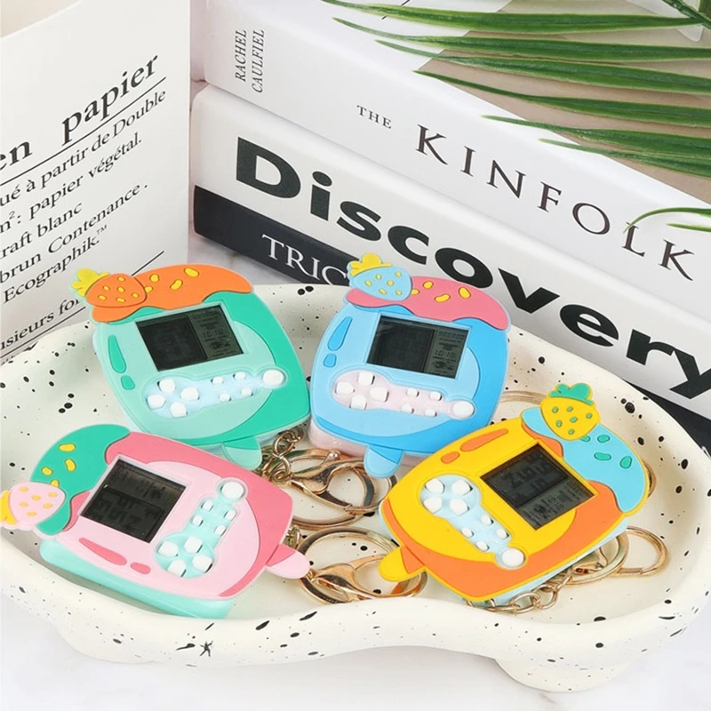 Fidget Keychian 전기 핸드 헬드 게임 콘솔, 비디오 게임 핸들 성인 선물