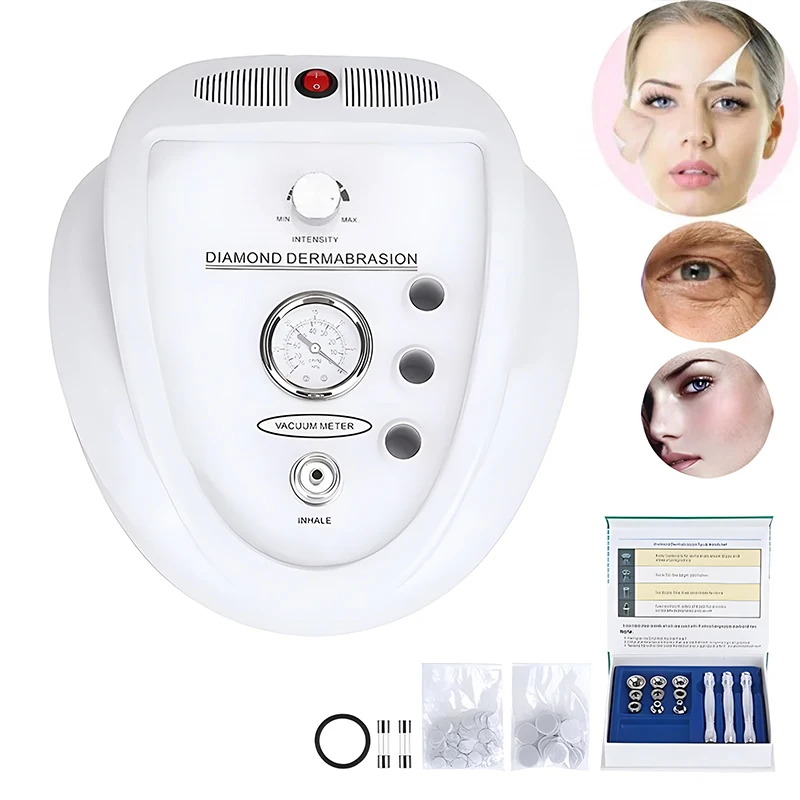 3 In 1 Diamond Microdermabrasion Machine High Suction Dermabrasion Skin Rejuvenation Wrinkle Removal Device Peeling Exfoliator 1pcs for sample order hydrabeauty skin care deep cleaning dermabrasion spa facial peeling tip microdermabrasion beauty machines