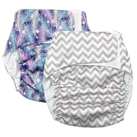 Reusable Adult Diapers, Washable, Elderly Incontinence Underwear Printed Abdl diapers for person with a disability 1 piece 1