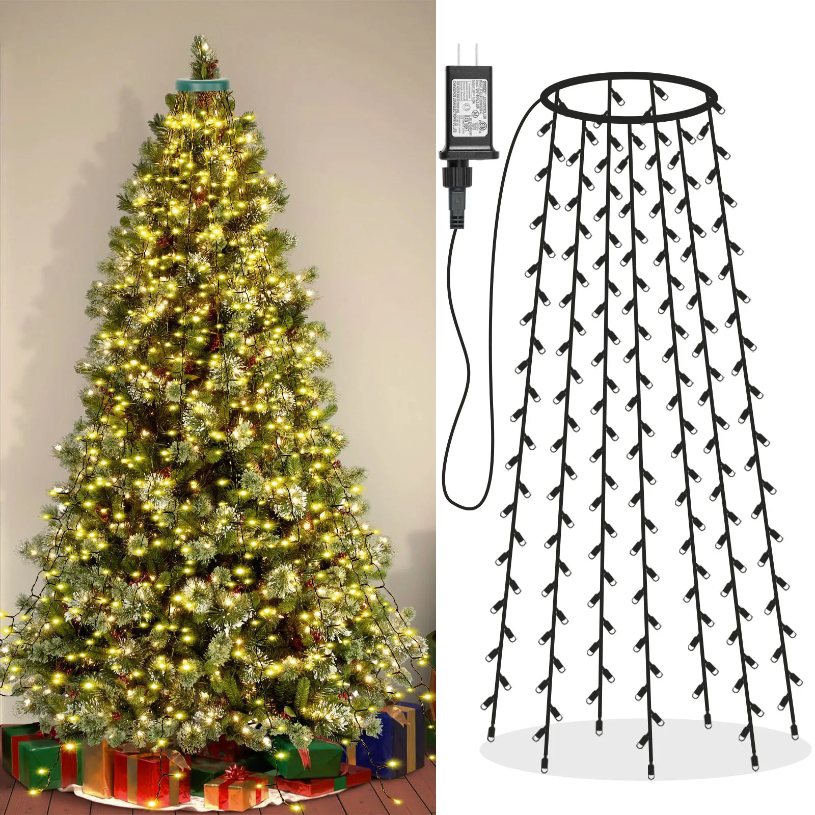 Lomotech Christmas Tree Lights, 404 LED 10Ft Dynamic Cascading