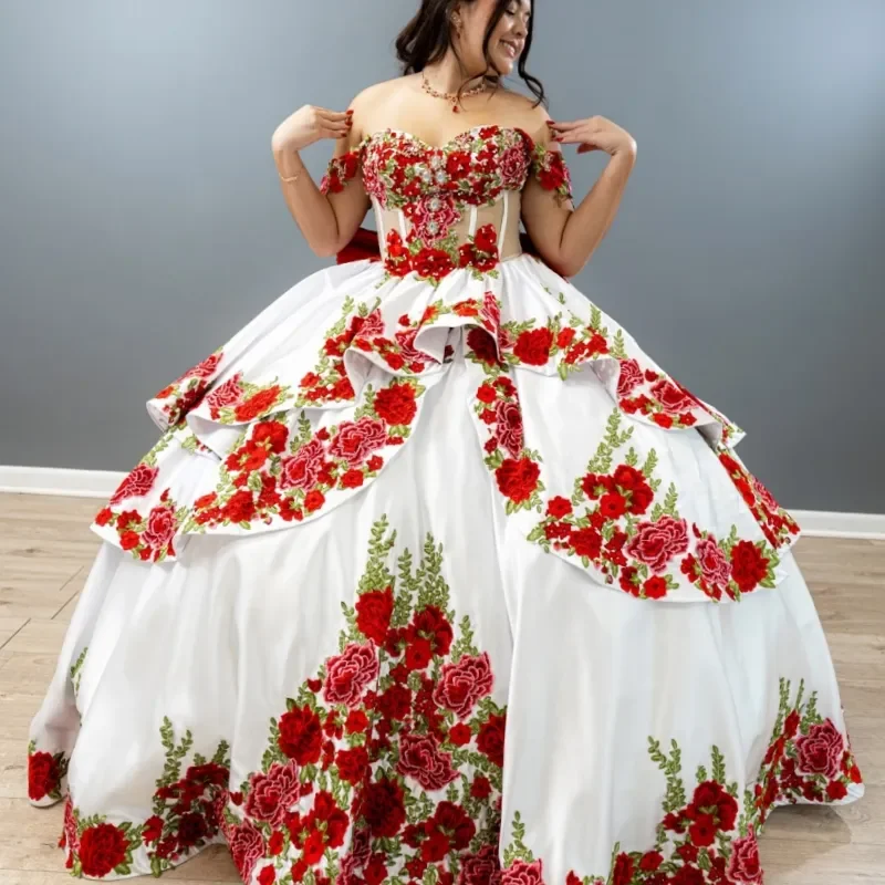 open lace back dress Ball Gown Strapless Burgundy Sweet 16 Dresses P2154