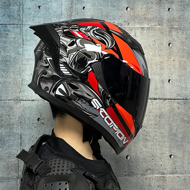 Genuine Summer Winter Motorcycle Helmet Full Face Skull Scooter