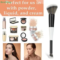 ★★★Double-ended Foundation Brush,Loose Powder, Blush Brush,Highlighter Brush,Beauty Tool,Contour Brush 4