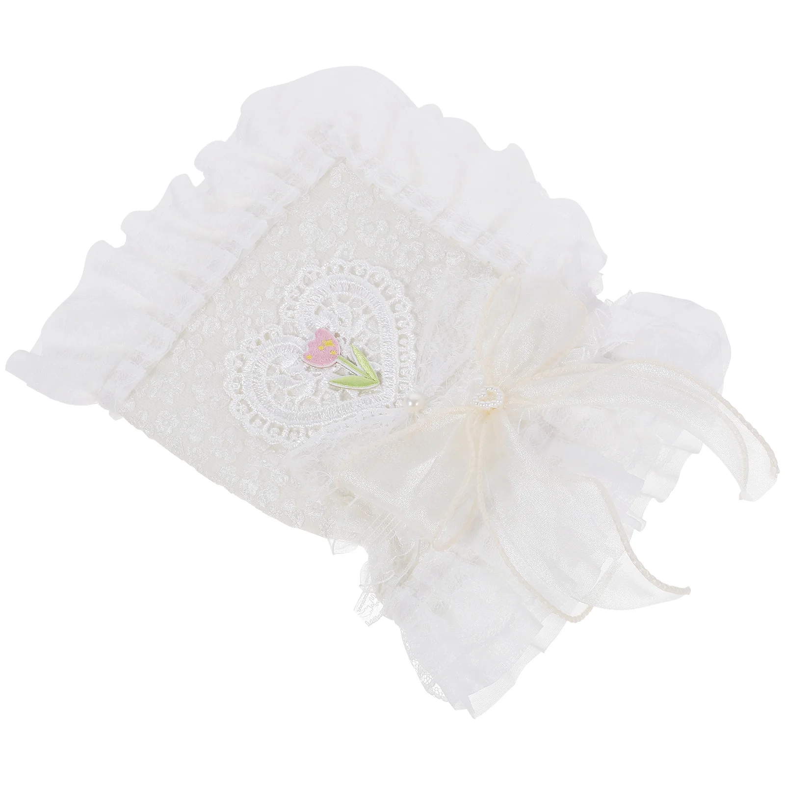 

White Color Notebook Cover Lace Decorative Book Sleeve Delicate Cover Diary Covers Washable Book Cover Notebook Cloth