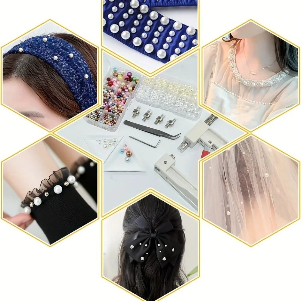 Hand Press Pearl Handmade Setting Machine Portable Fashion Design Bead Setting Tool Alloy Professional Claw Prong Tool