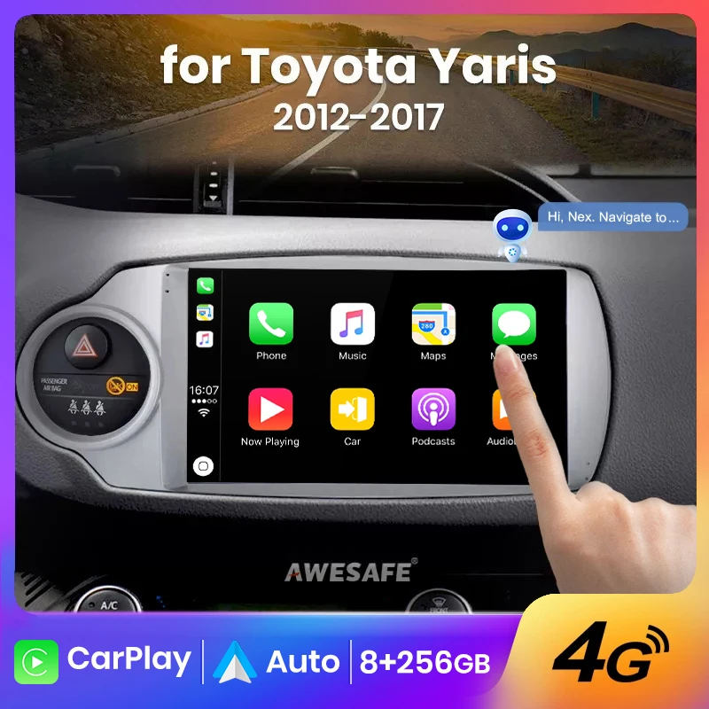 Awesafe 8+256gb Carplay Gps Track 2din Android Autoradio For Toyota ...