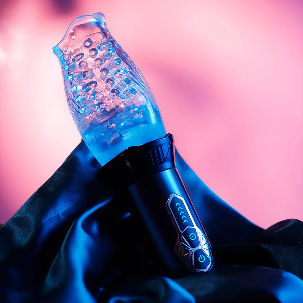 Rotéierend vibréierend echt Oral Trainer Massage männlech Masturbator Glans Vibrator Sexspillsaach fir Männer_voghion.com