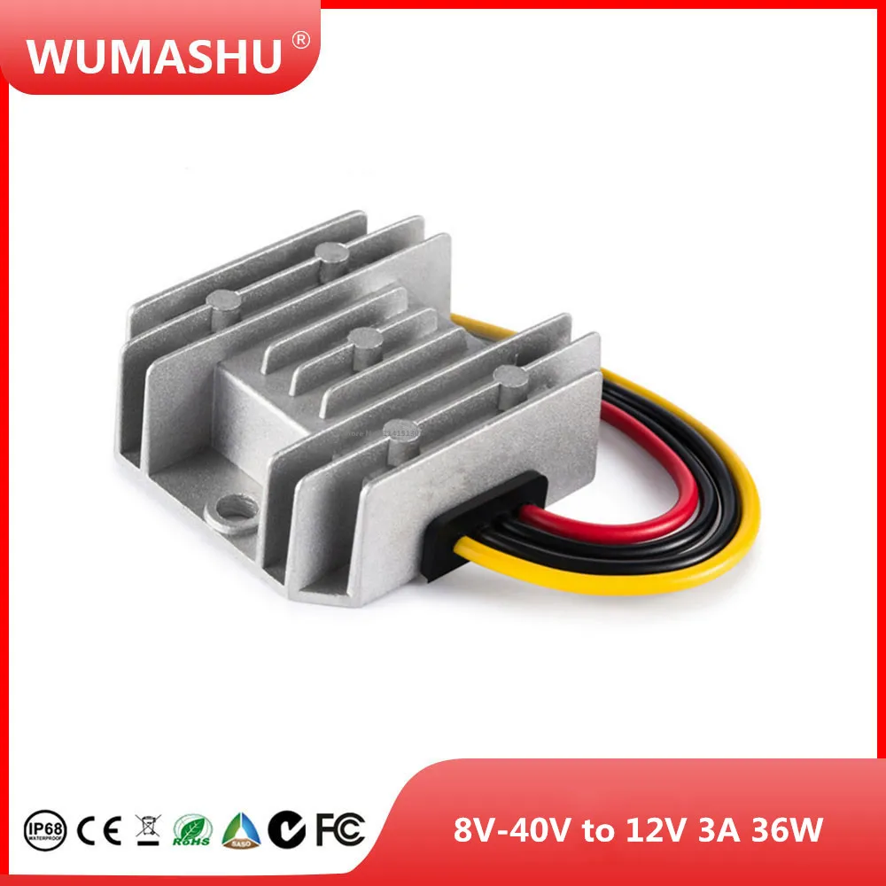 8V-40V to 12V 3A 36W DC DC Converter Stabilizer Transformer Regulator Step Up Down Voltage Module Power Supply for LED Car Solar