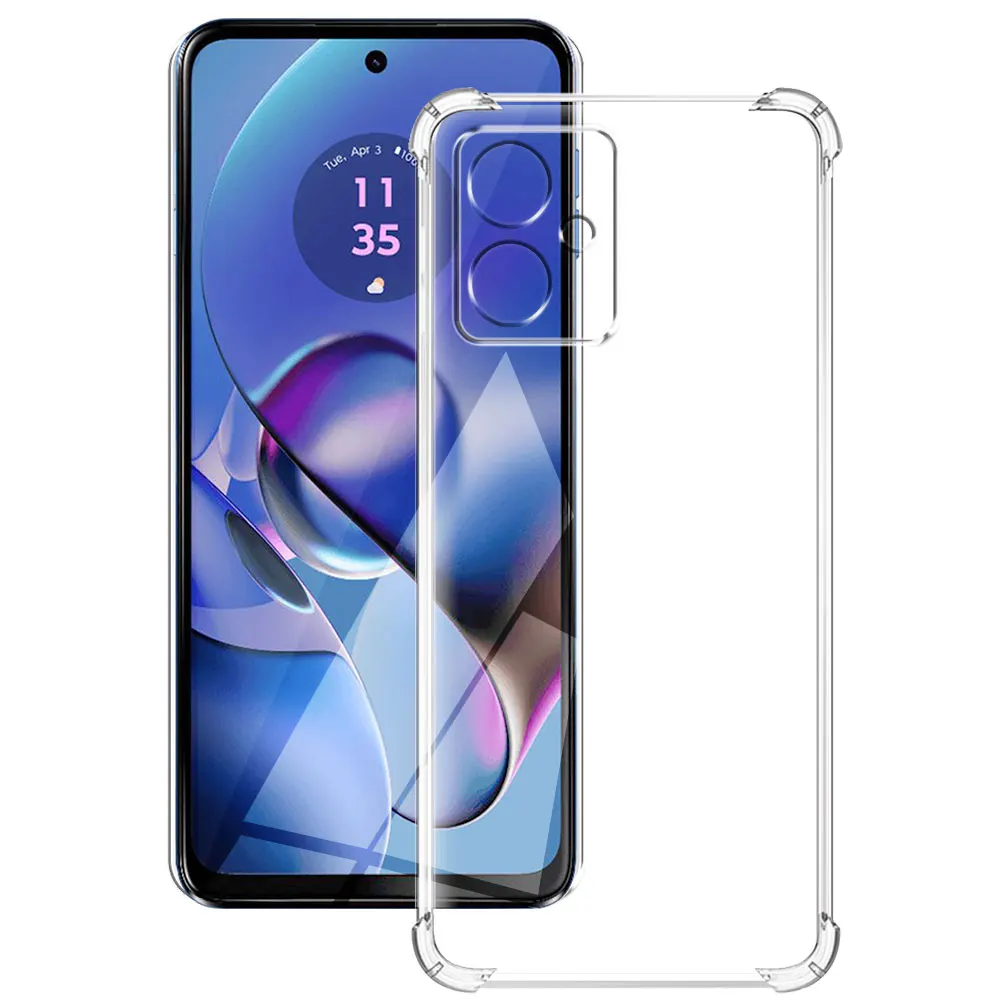 Funda Silicona Transparente Para Motorola Moto G54 5g Diseño Piña