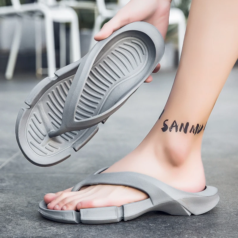 

Summer New 2022 Solid Men Flip Flops Indoor Outdoor Beach Eva Light Soft Flip Flops House Slippers Designer Slides Men Sandals