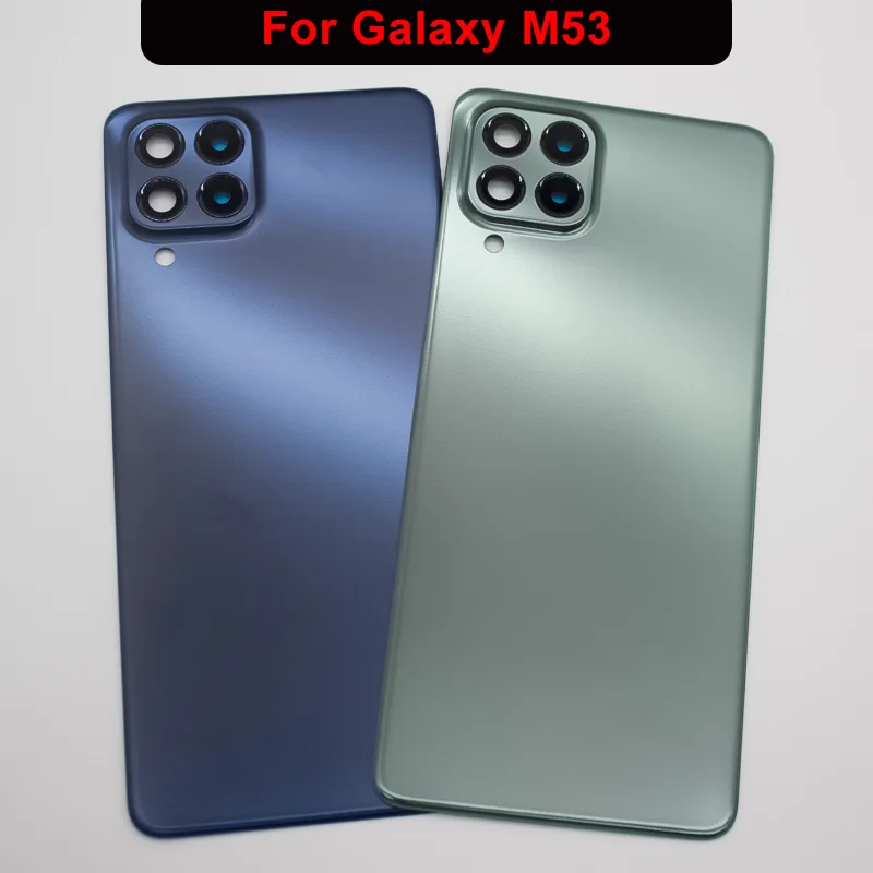 

For Samsung Galaxy M53 Housing Cover M 53 Battery Back Case Replacement Door Rear Panel With Camera Lens With Adhesive Sticker