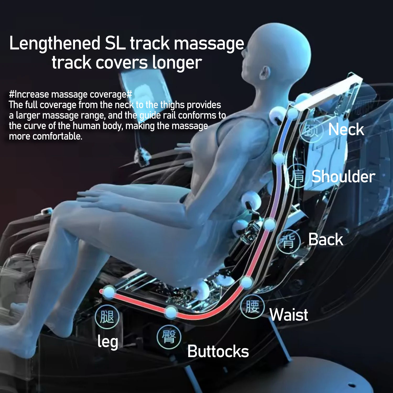 Electric Massage Chairs Full Body Recliner Full Body Airbag 4D Zero Gravity Heat Touch Screen Bluetooth Speaker  Massage Chair 5