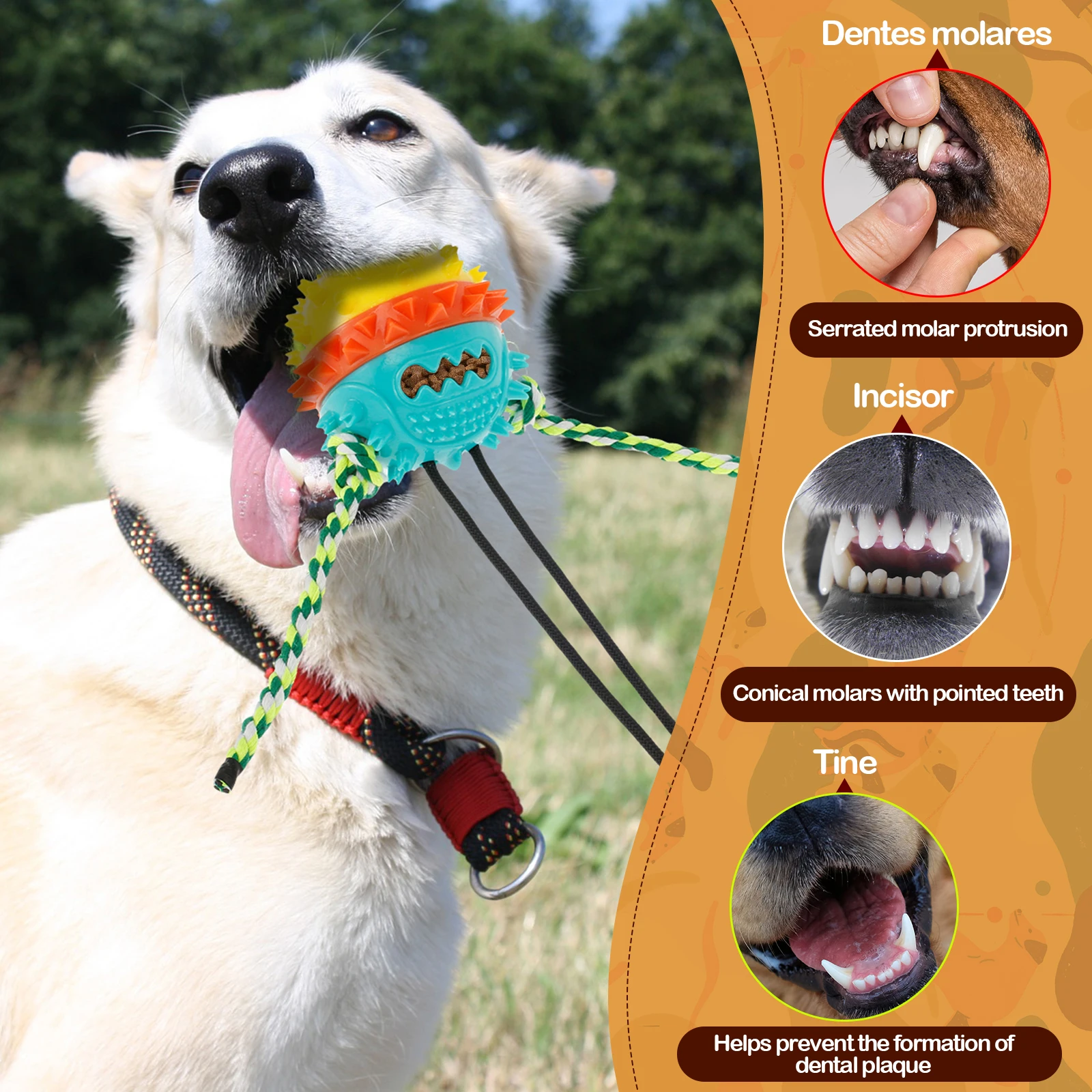Dog Suction Cup Tug Toy TPR Dog Chew Toy with Sound & Food Leakage Tough Wear-resistant Sucker Ball Dog Toy for Dog Teeth Clean