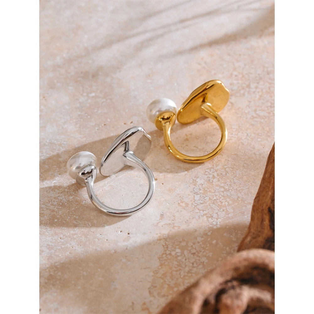 Yhpup Accessories Stainless Steel Simulated Pearls