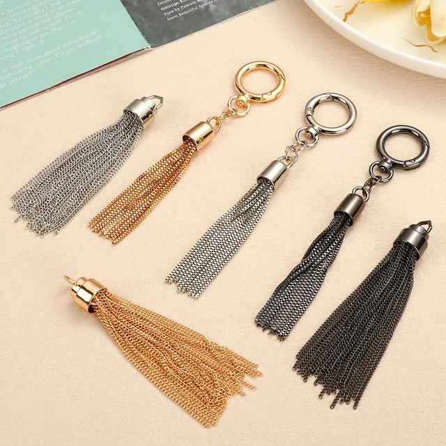 Metal Buckle Tassel Pendant Keychain Tassels Pendant Shoulder Bag Tassel  Purse Hardware Accessories Fashion Handbag Decoration