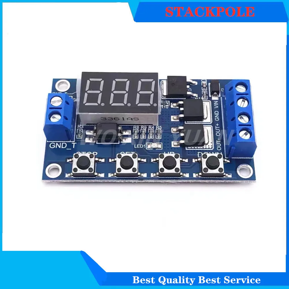 DC 12V 24V Dual MOS LED Digital Time Delay Relay Trigger Cycle Timer