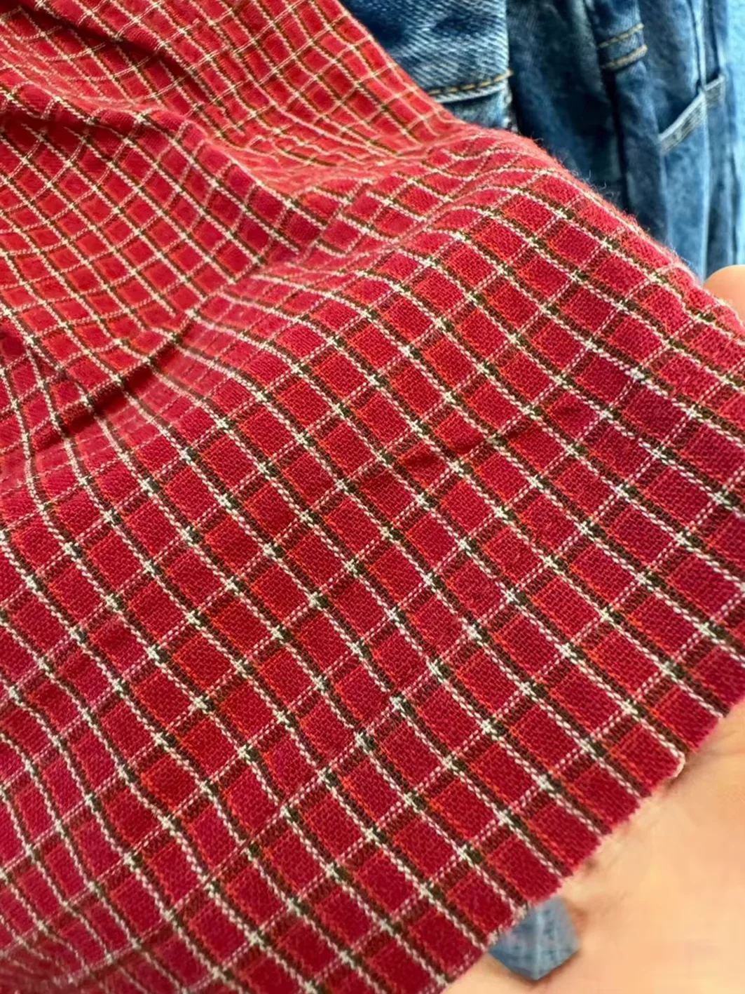 Red Plaid T-Shirt Shorts Set Women Summer Lace-up Puff Sleeve Blouse+Buttons Elastic Waist Short Pants Cotton Sweet 2 Piece Sets - Image 6