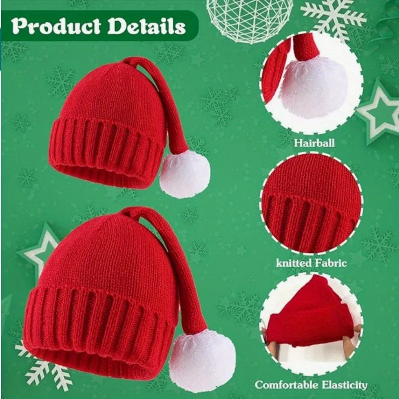 1PC New Autumn and Winter Christmas Hats, Men's and Women's Warm Knitted Hats, Woolen Hats, Christmas Party Decorative Hats