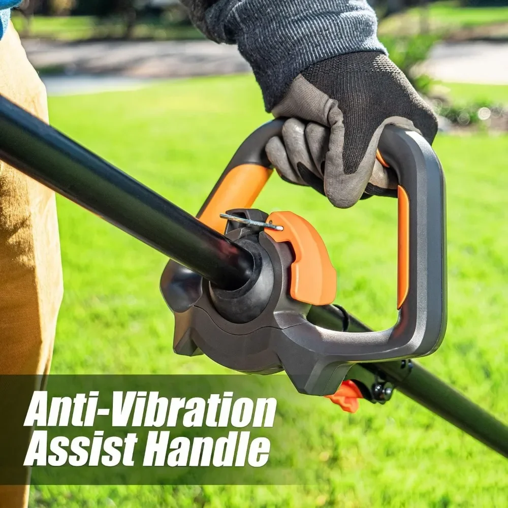 LawnMaster NPTGSP2617A 노 풀 가스 잔디 트리머, 전기 시동, 26cc 2 사이클, 17 인치
