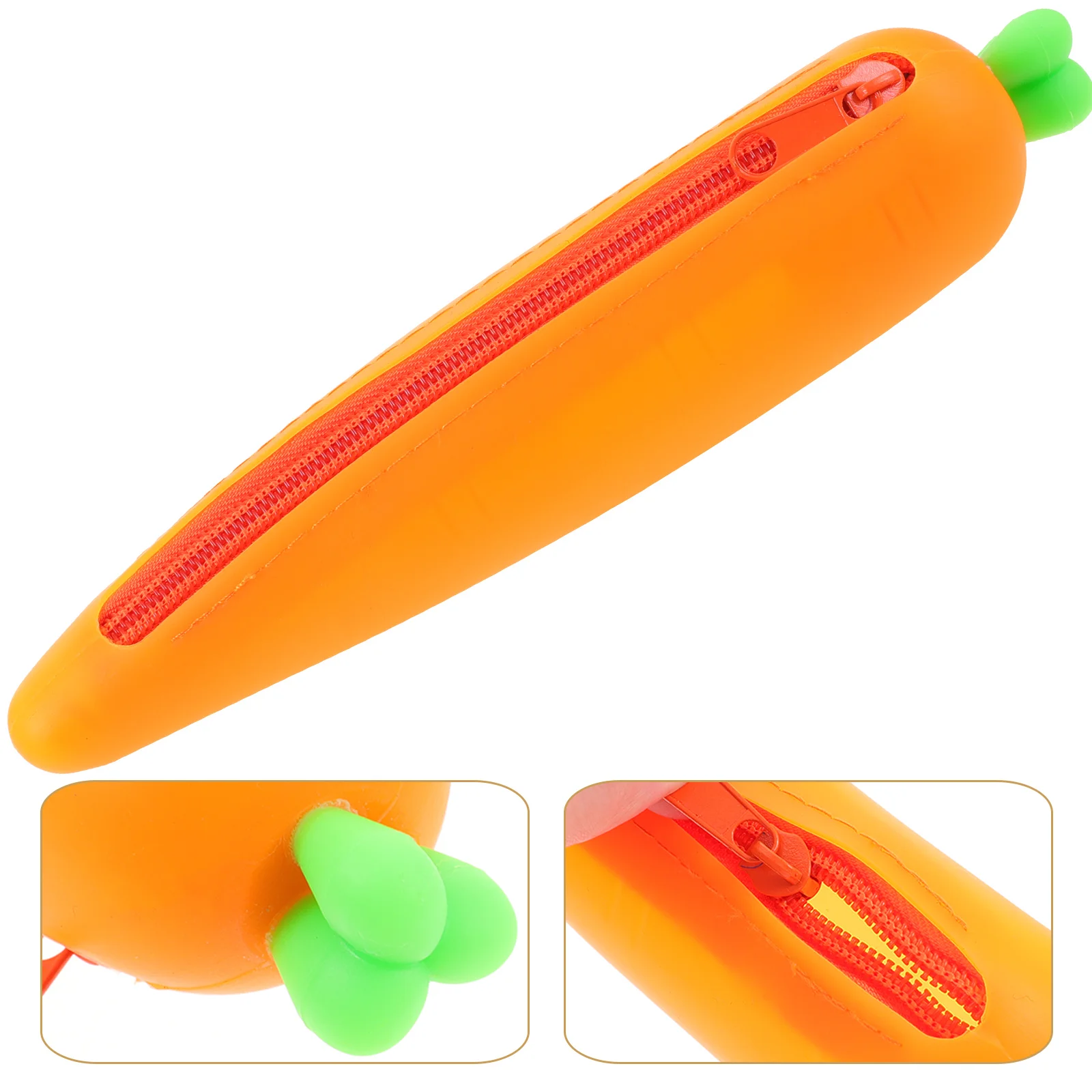 

Stationery Box Pencil Case Student Cases Cartoon Carrot Pouch Silica Gel Silicone