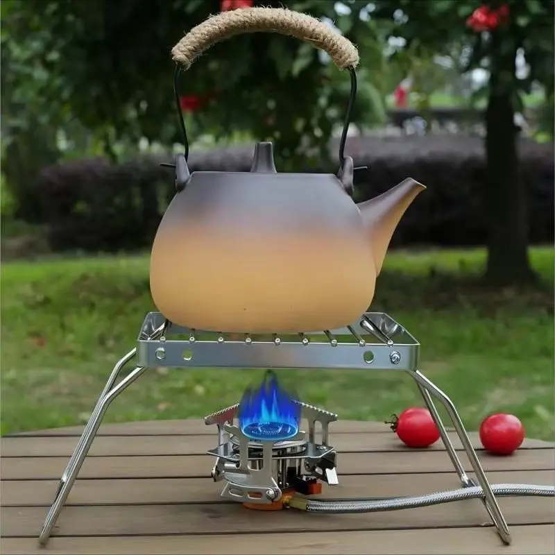 Portable Outdoor Stainless Steel Stove Holder Mini Barbecue Rack Set