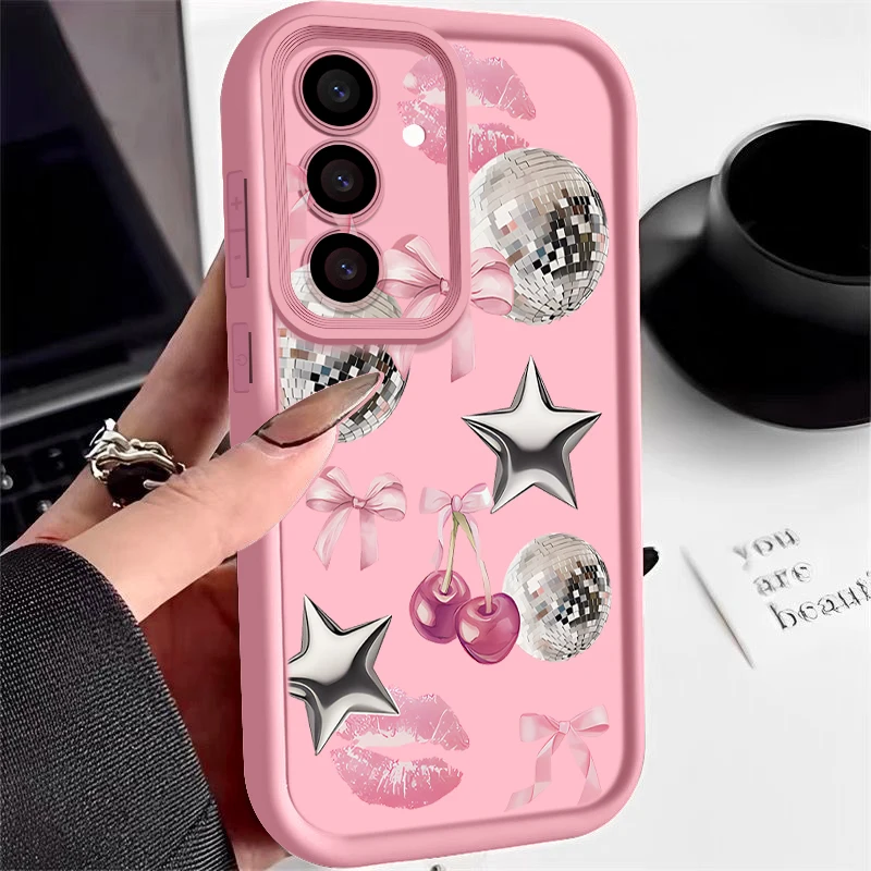 Cherry Star Light Ball Pattern Soft TPU Phone Case - Stylish and Protective Back Cover