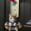 1Pc Car Pendant Creative Cute Swing Cat Rearview Mirror Pendant Car Interior Decoration For Girls Car Interior Accessories 4