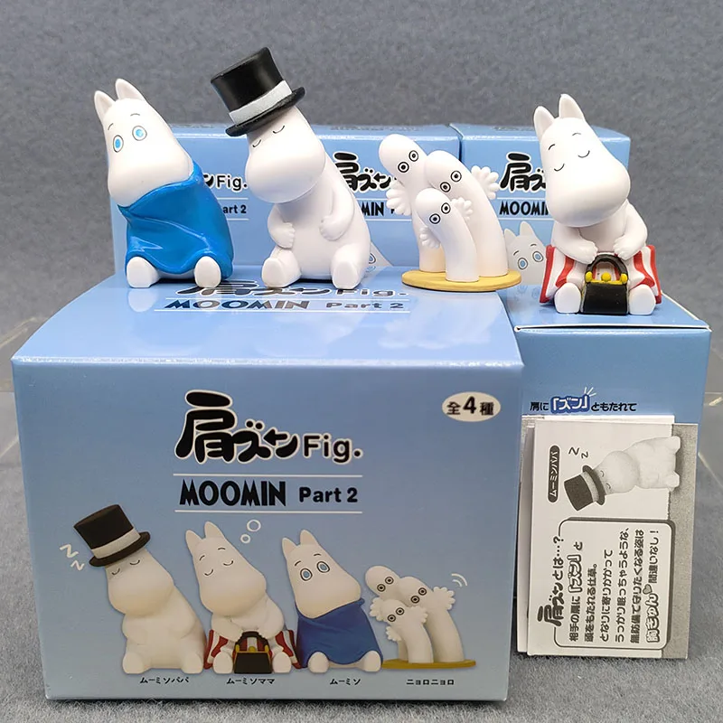 Moominses Shoulder-to-shoulder Sitting Doll Hippo Model Action Figures Collectible Desktop Ornaments