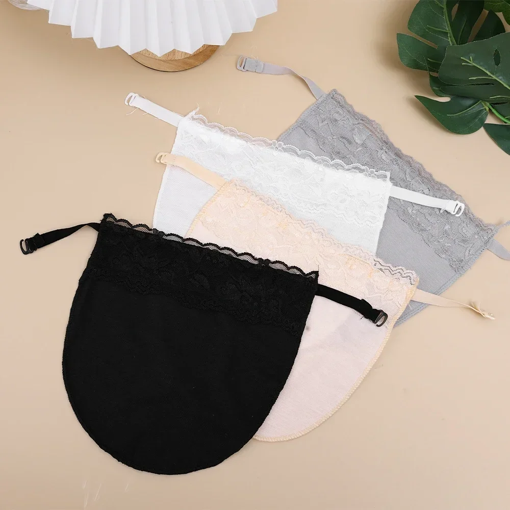 Women Lingerie Bra Women Tank Tops Women Tube Tops Lace Camisole Tops Women'S Lace Cleavage Cover Up Mock Camisole Bra Underwears Strapless Insert Wrapped Chest Invisible Clip-On Adjustable Tube Top