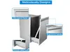Bulit in Trash Drawer Stainless Steel Pull-Out Trash Drawer W19XD16XH27 Inch Outdoor Kitchen Propane Tank Drawer for Storage for 6