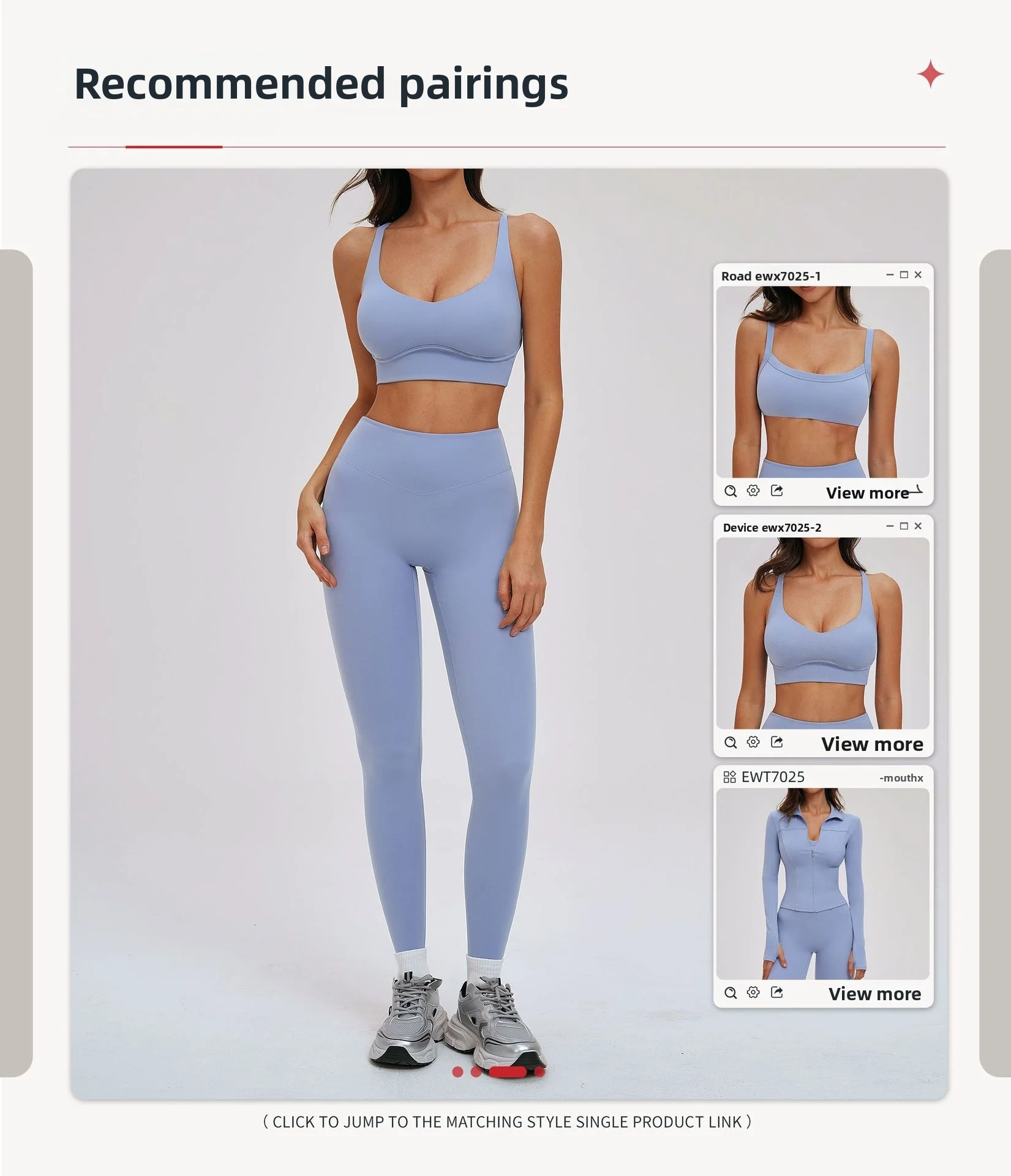 Size chart and fit details