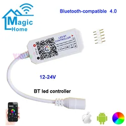 Mini DC12V-24V BT LED RGBW Controller 4 Channel dimmer Bluetooth-compatible 4.0 IOS Android APP for RGB RGBW RGBWW LED Strip