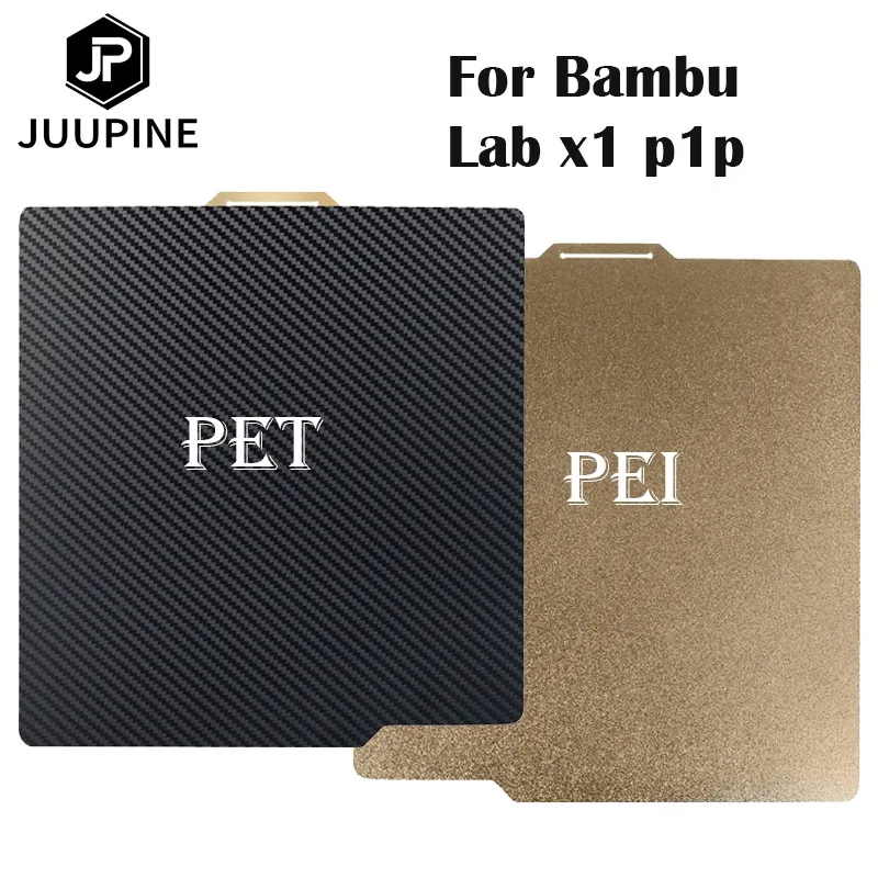 For Bambu Lab x1 Build Plate Pei Flexible Double Sided Textured Pei /Smooth Pet Magnetic Spring Steel Sheet 257x257mm Heated Bed