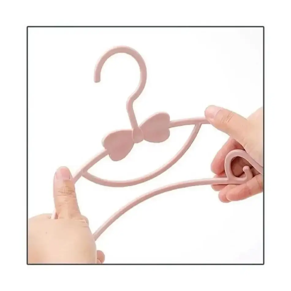 5 Pcs Portable Clothes Hanger Kids Children Toddler Baby Coat Storage Plastic Hangers Hook Household Clothing Organizer