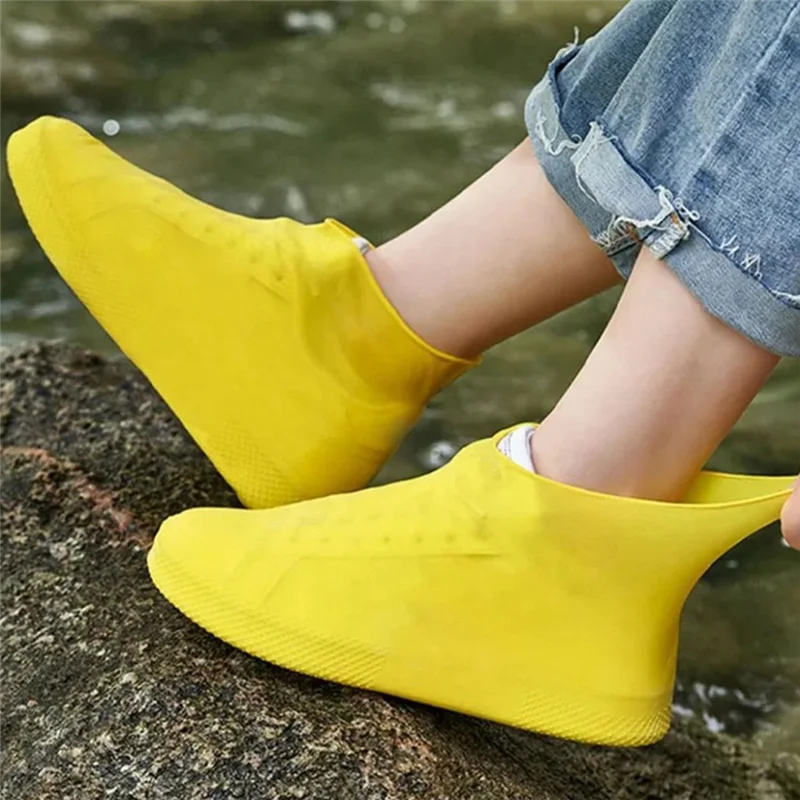 ELOS-Anti-Slip Latex Shoe Covers Reusable Non-Slip Waterproof Wear-Resistant Rainy Day Outdoor Boots Protective Covers