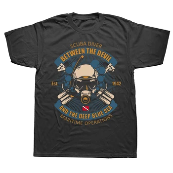 T-shirt da uomo Diver Est T-shirt in cotone moda manica corta Dive Scuba Diving Sport Amante T Shirt O Collo Abbigliamento estivo