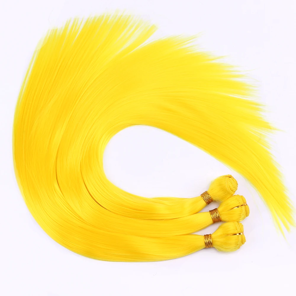 22 Inch 100 Gram One Piece Brazilian Straight Synthetic Hair Weave Ponytail Extensions for Africa Women hair extensions