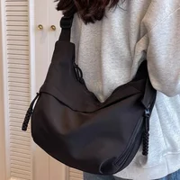 Nylon Hobos Crossbody Bags Solid Casual Zipper Women's Bags 2024 Fashion High Capacity Solid Color Single Shoulder Totes Bag - Image 2
