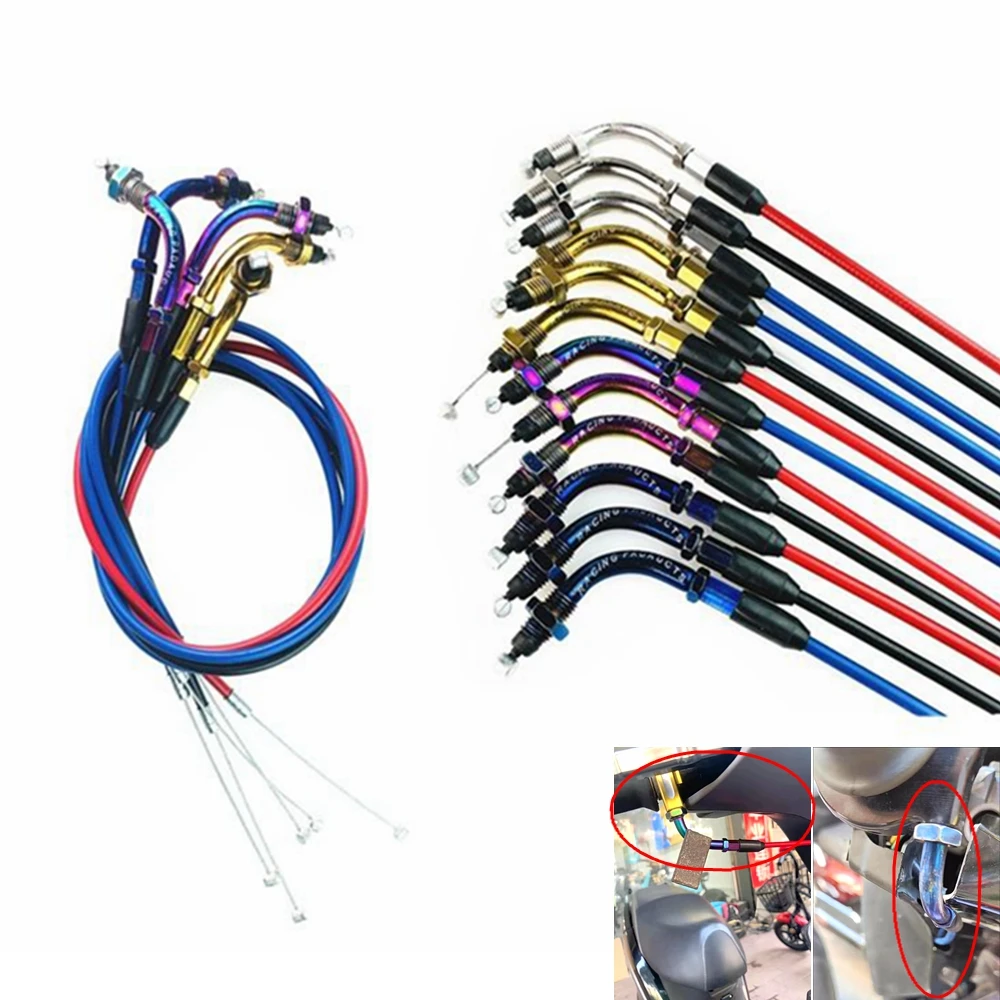 

Universal Electric Scooter Parts CNC Big Twist Oil Speed Regulation Central Control Line Throttle Acceleration Cable Multi-color