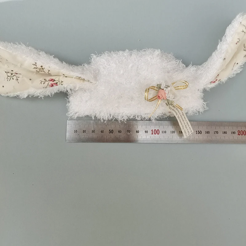 Handgefertigtes Puppenrockkleid mit großem Ohr, Hasenhut, Puppenkleid mit Blumenmuster für Blythes, Ymy, Licca, Azones, Ob24, Ob27, Fr-Puppe – Detail 20