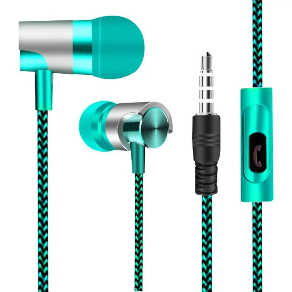 Portable 3.5mm In-ear Headphones Stereo High Definition Wired Headset Deep Bass Noise Canceling Earbuds 2