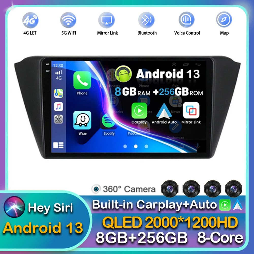 

Android 13 Carplay Auto WIFI+4G Car Radio For Skoda Fabia 3 III 2014 2015 2016-2020 Multimedia GPS Player Stereo 2din Head Unit