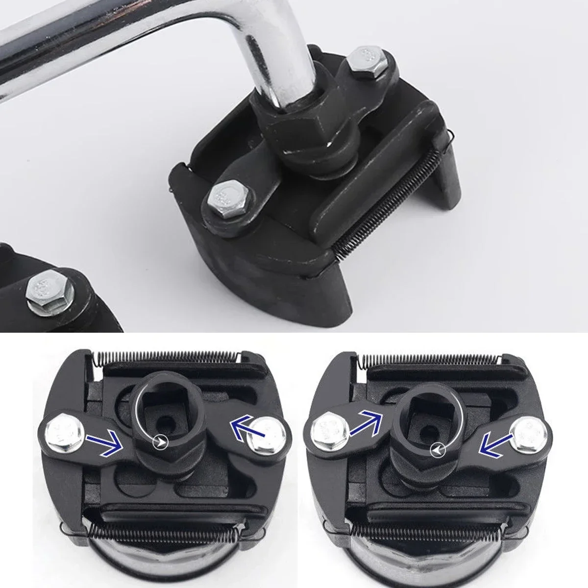 New Two-Jaws Oil Filter Wrench Fuel Filter Remover 60mm-80mm Cast Steel Adjustable Removal Tool Cast Steel Wrenches oil filter wrench